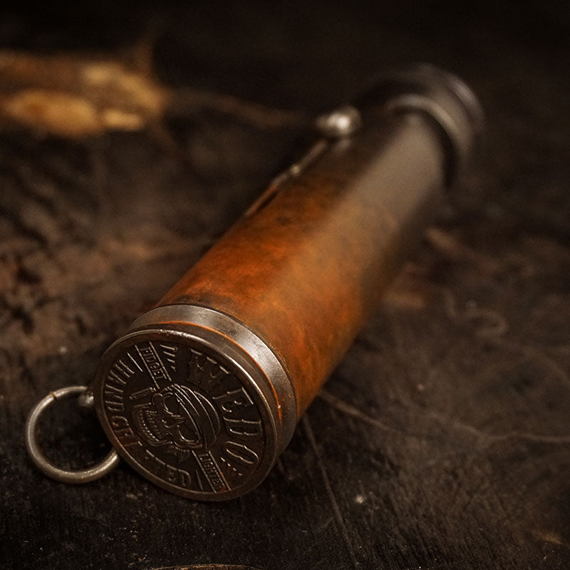 Vintage antique lighter with Rusty Copper aged brass finish