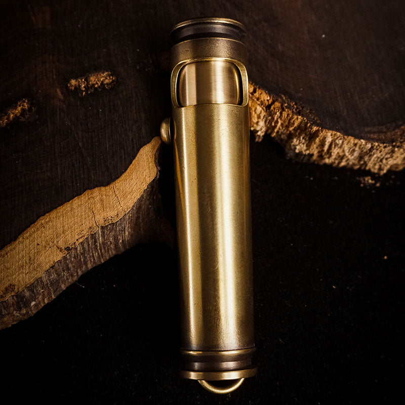 Classic brass lighter with clean WEDO handmade brass surface