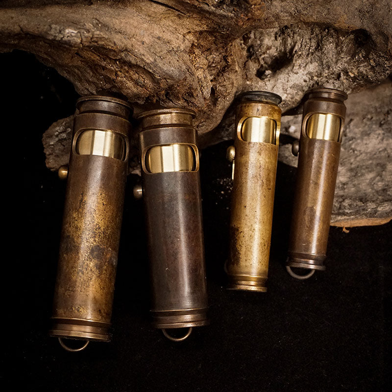 Size Comparison and Specifications of Vintage Military-Style Lighters