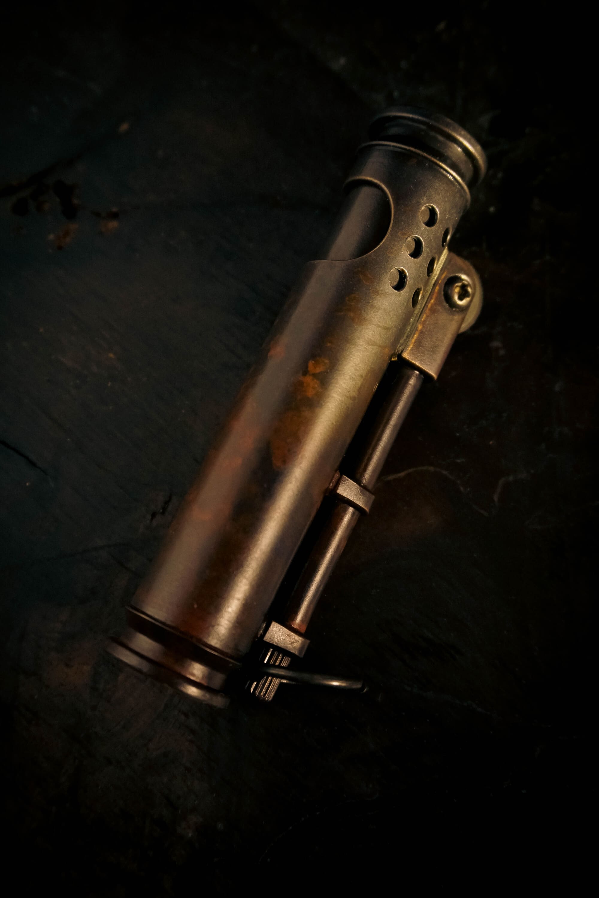 Vintage Antique Lighter poured on the table