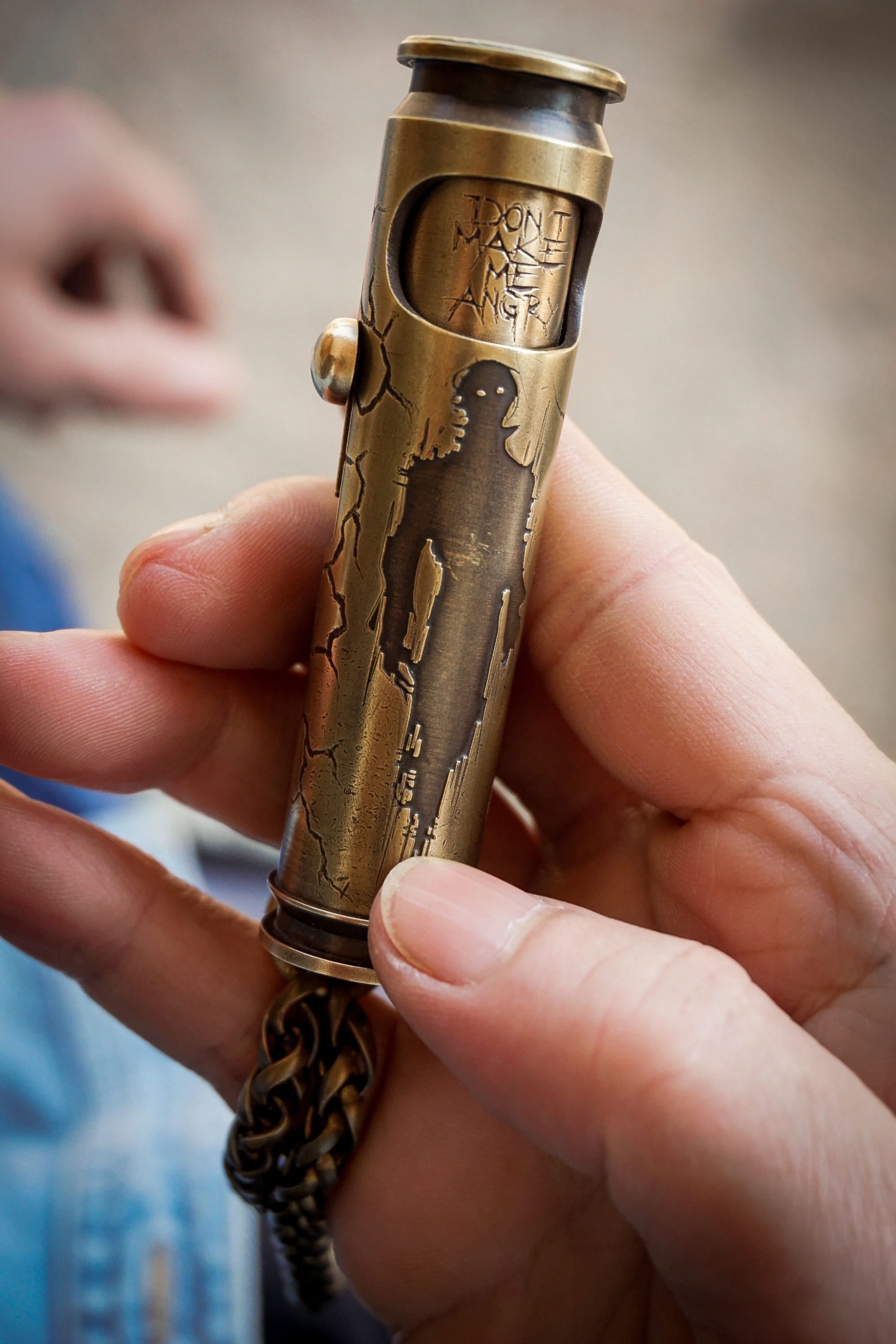 View Carving Lighter in hand