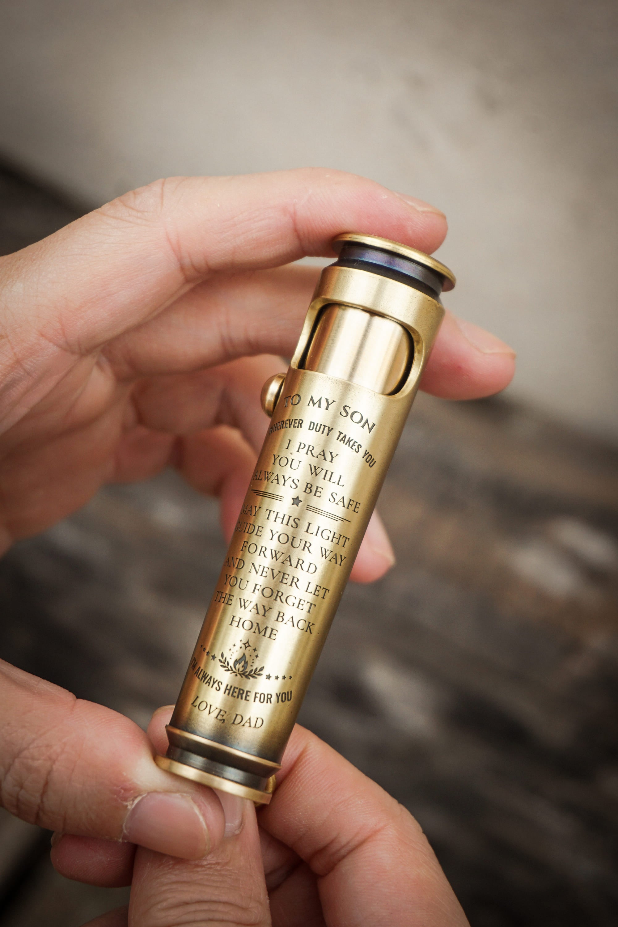 Military service keepsake lighter gift for enlistment or deployment