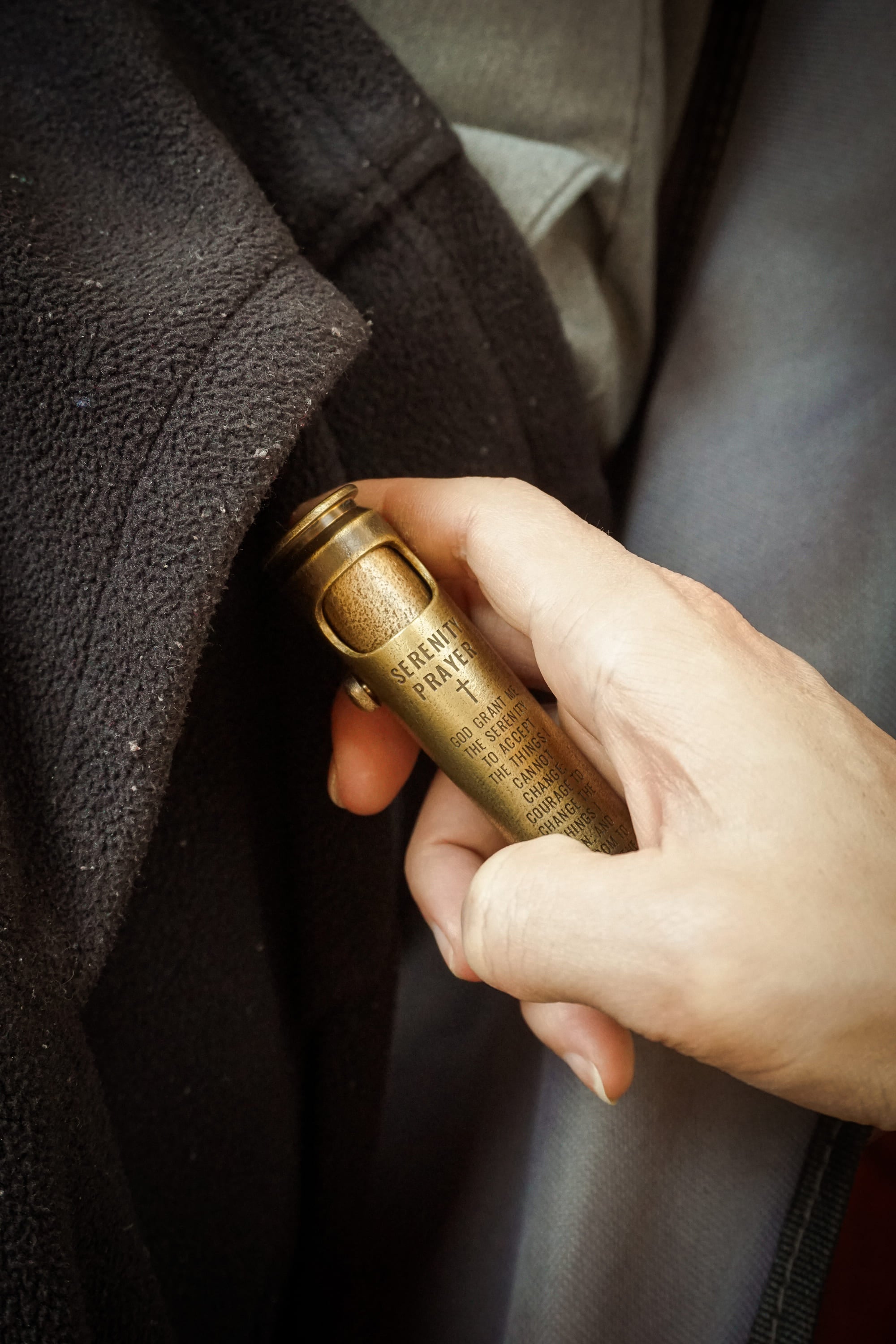 Tabletop Lighter taken out of pocket