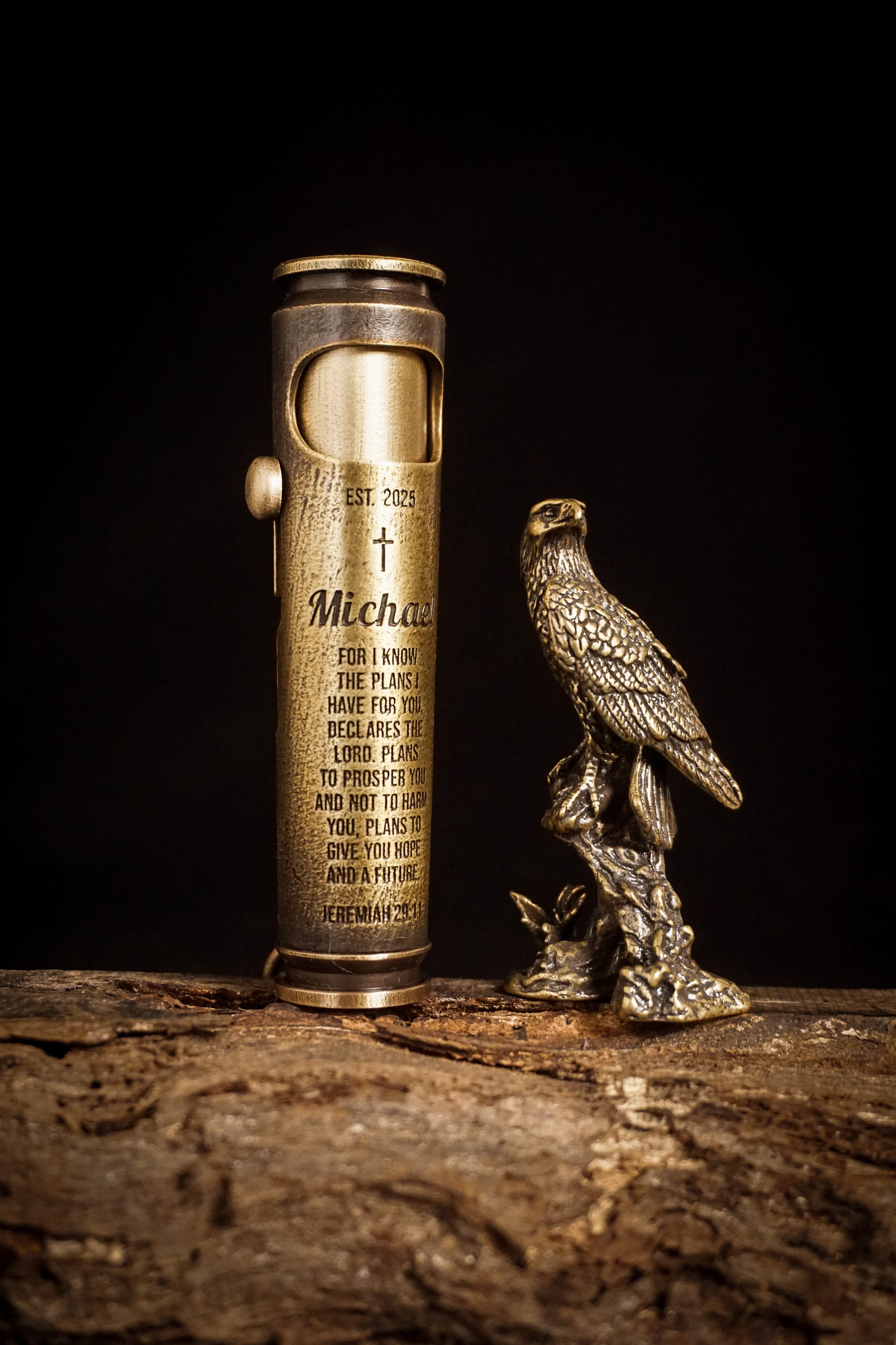 Large Sandblasted Scripture Engraved