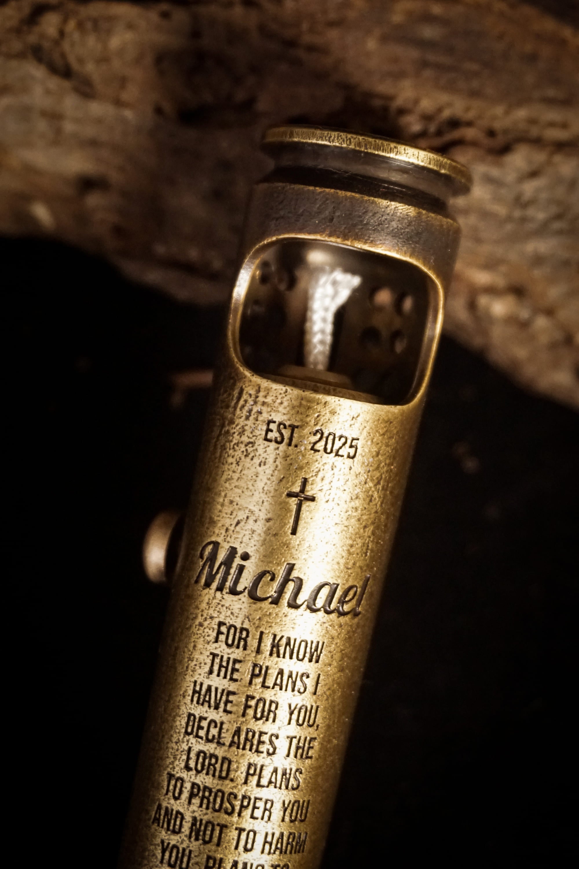 Large Sandblasted Scripture Engraved