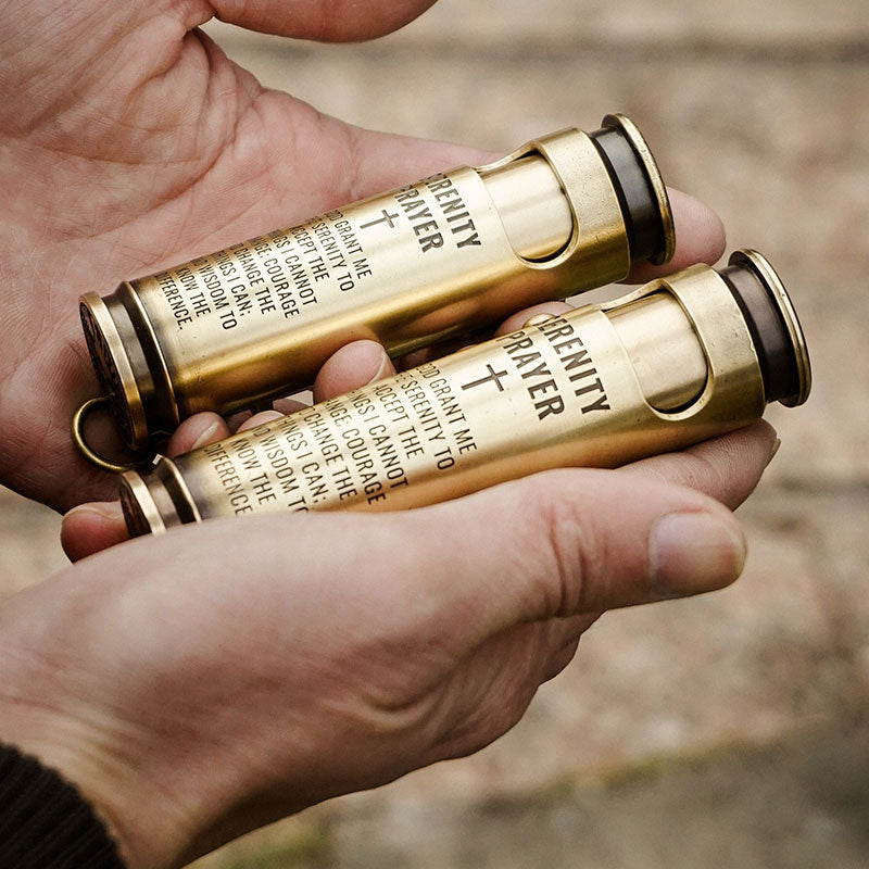 WEDO faith and scripture engraved brass shell lighters with Bible verse design