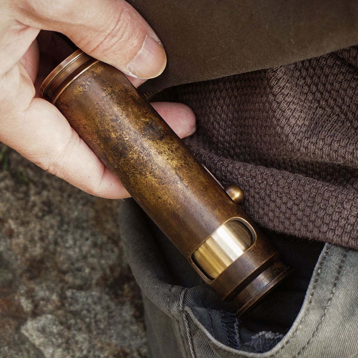 WEDO handmade brass shell lighters with bolt-action design and custom engraving