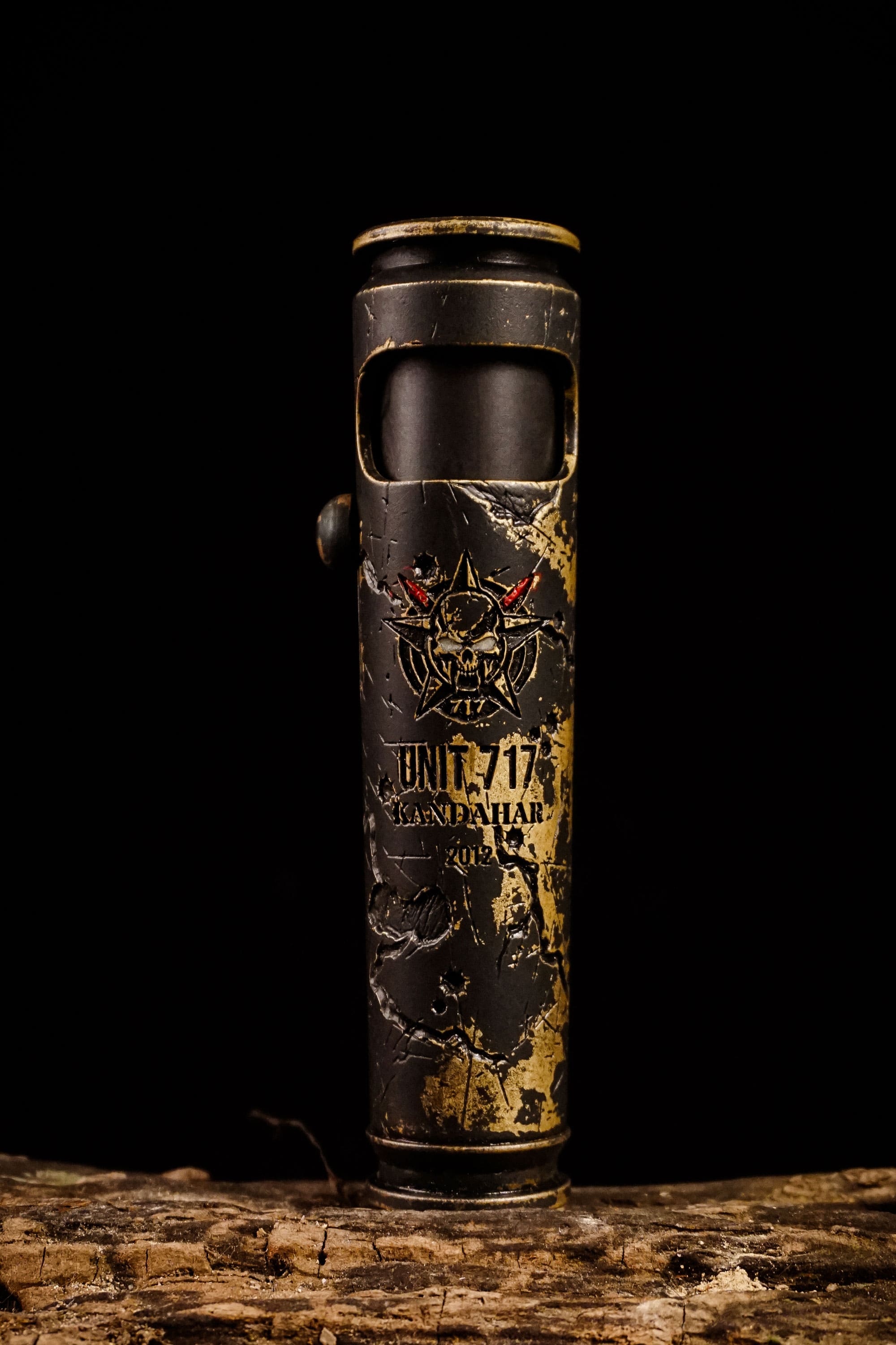 Large Battle-Worn Commemorative Edition WEDO lighter with a marked aged brass surface