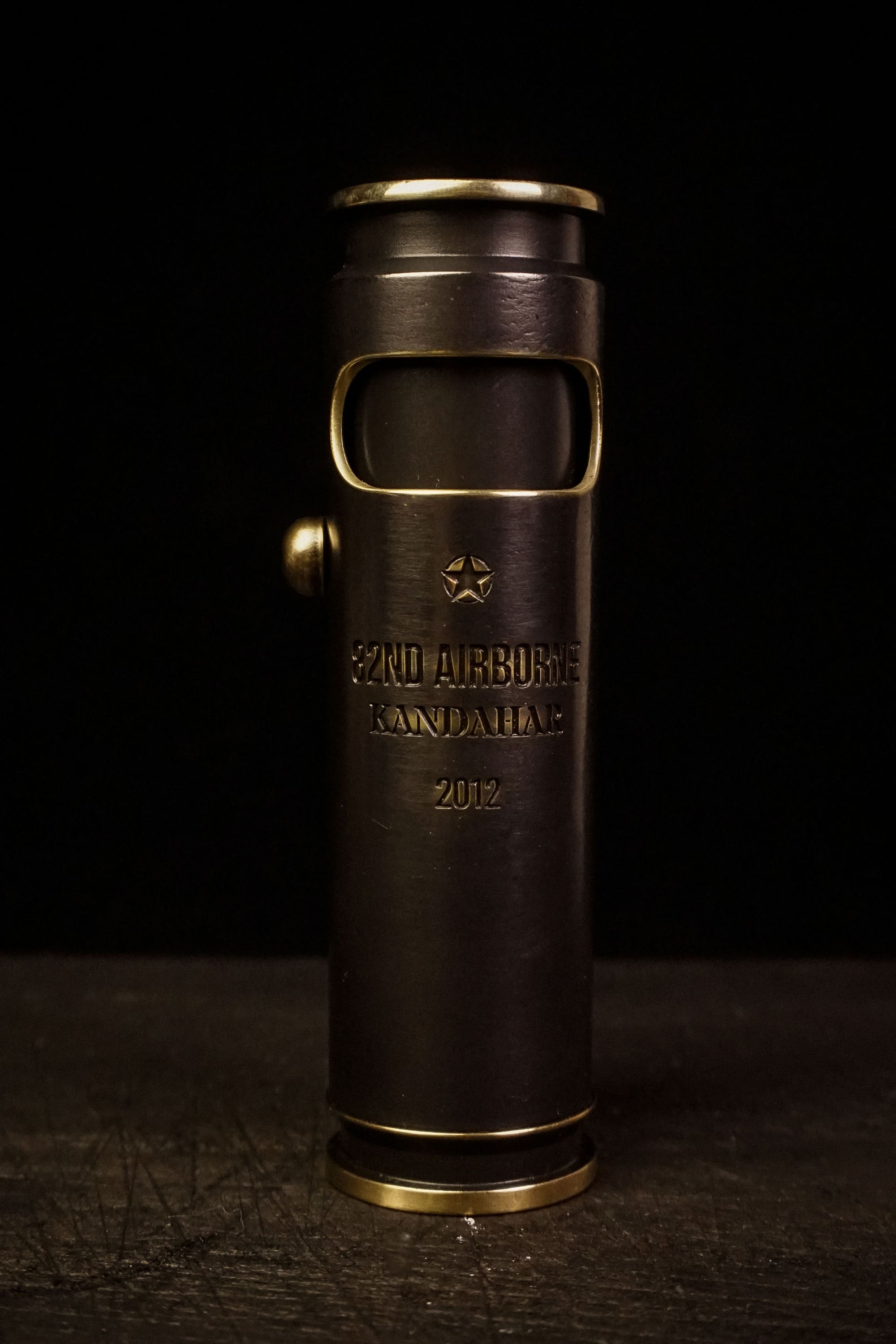 Extra Large Military Commemorative Edition WEDO lighter with Pirate Black finish